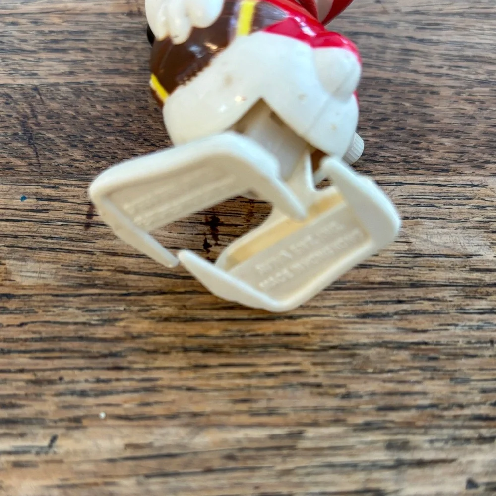 Vintage Football  Snoopy Red and White Wind Up Toy Figure